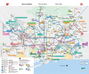 yapboz Barcelona Metro harita